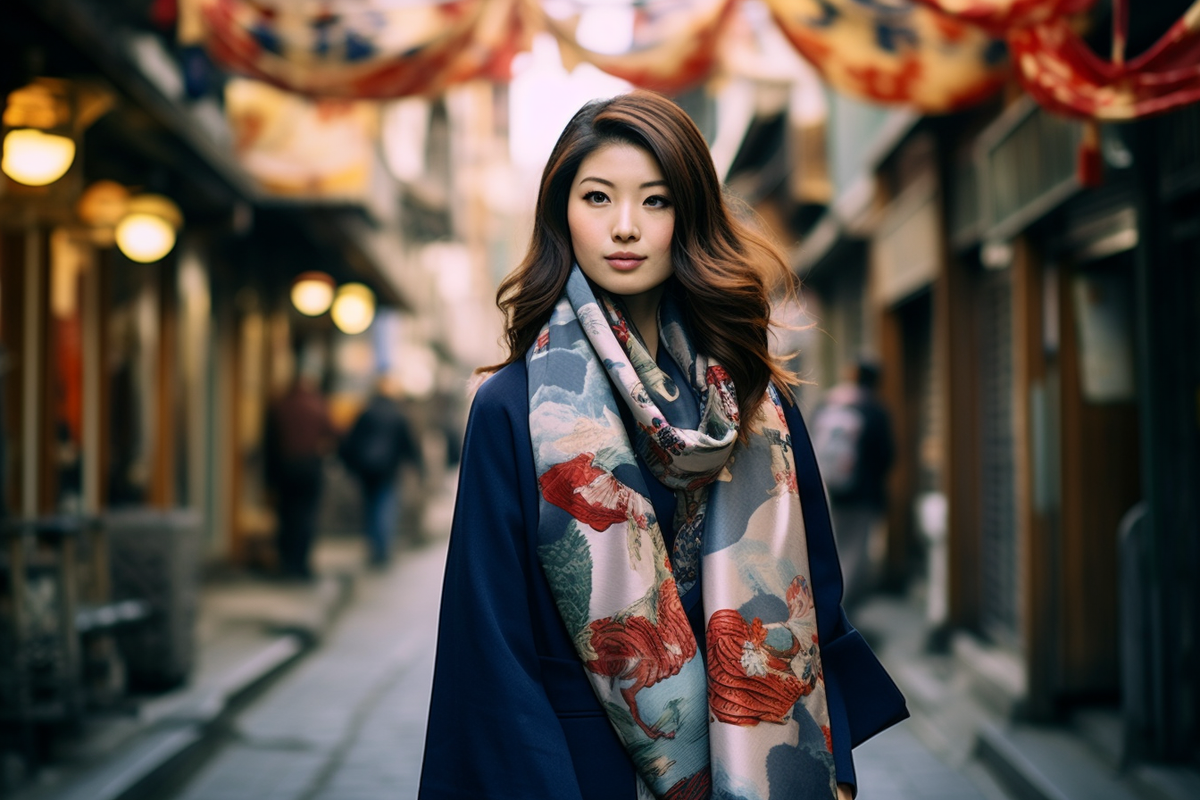 Vintage Kimono Scarf KimonoKoi