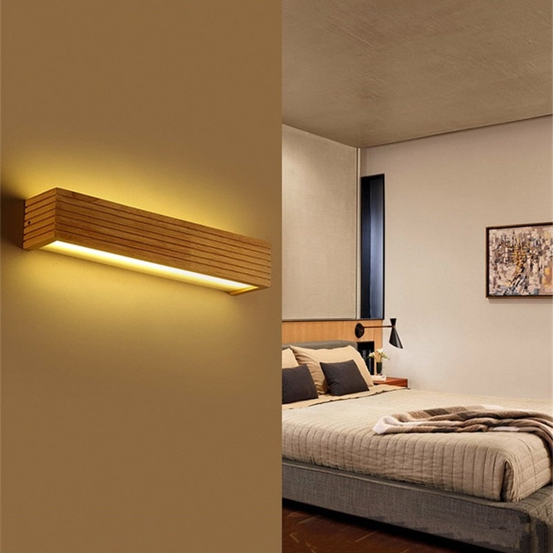 Modern Japan Wooden Wall Light