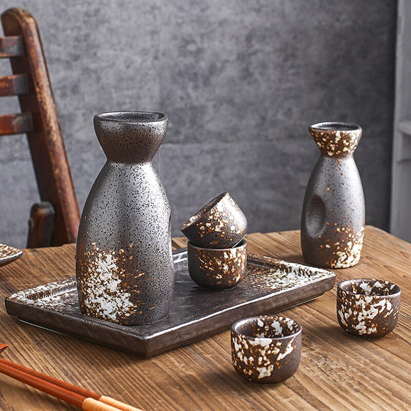 Vintage Japanese Ceramic Sake Set