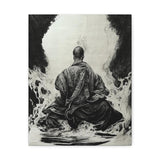 Praying Monk Ink Splash