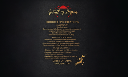 Spirit of Japan Seaweed Nutrient Solution: Protect Your Bonsai