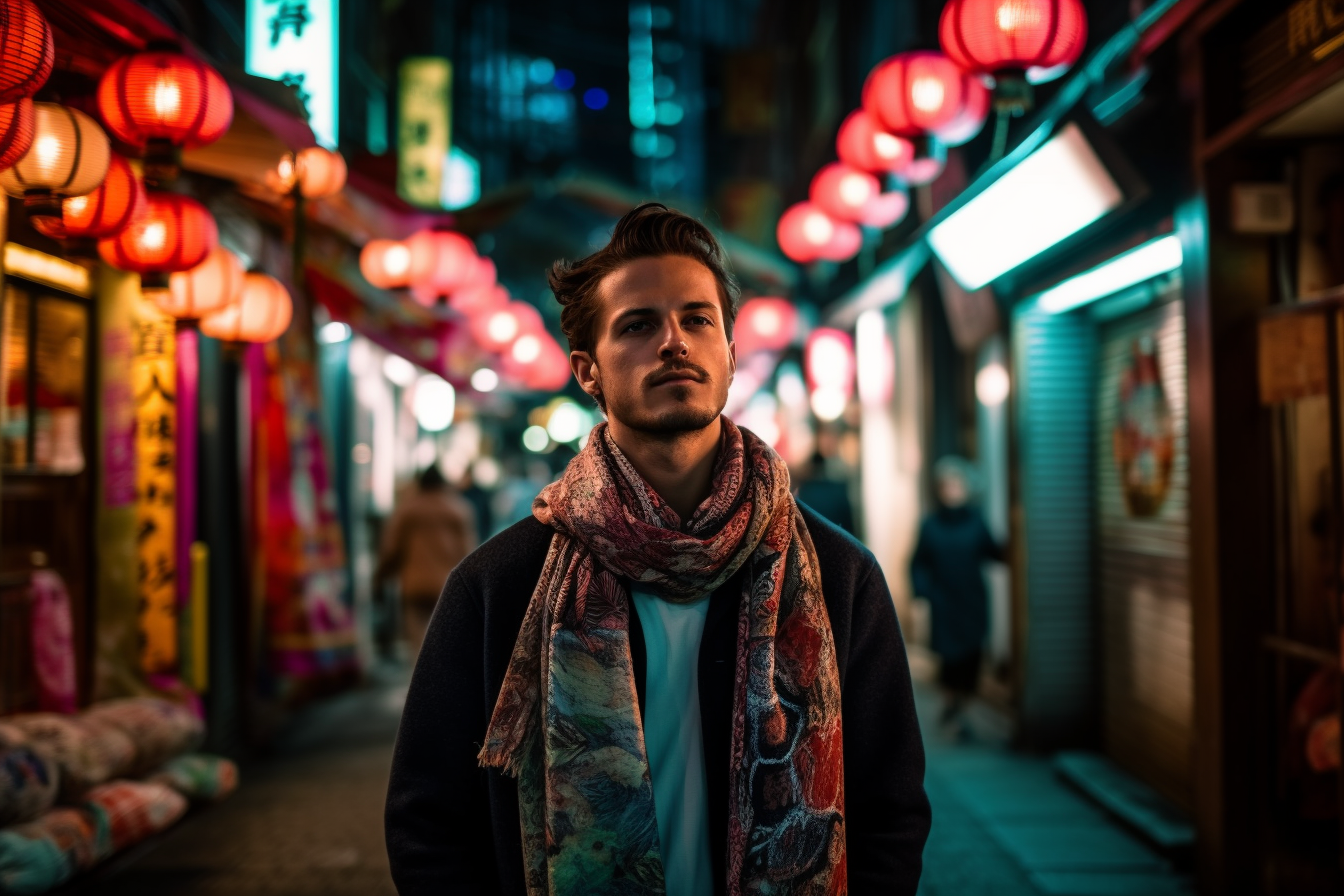 Men's Kimono Scarf - KimonoKoi.com