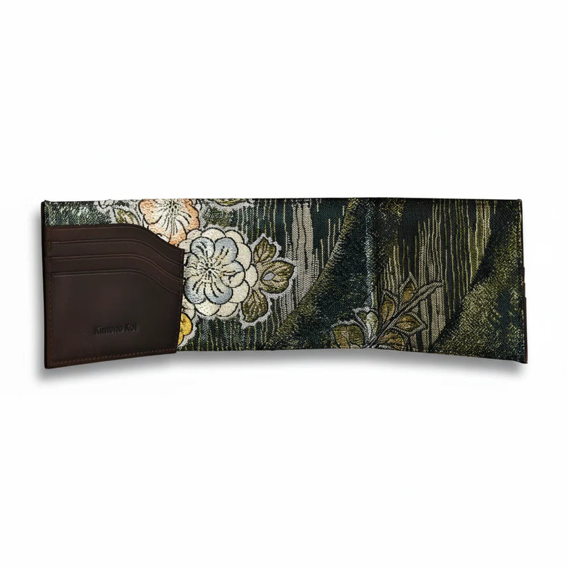 Kimono Koi Obi Silk Leather Wallet