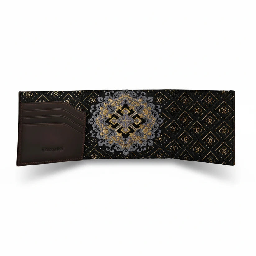 Kimono Koi Obi Silk Leather Wallet