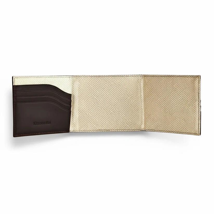Kimono Koi Obi Silk Leather Wallet