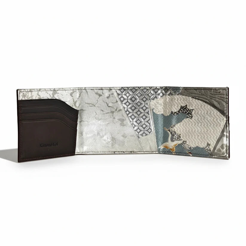 Kimono Koi Obi Silk Leather Wallet