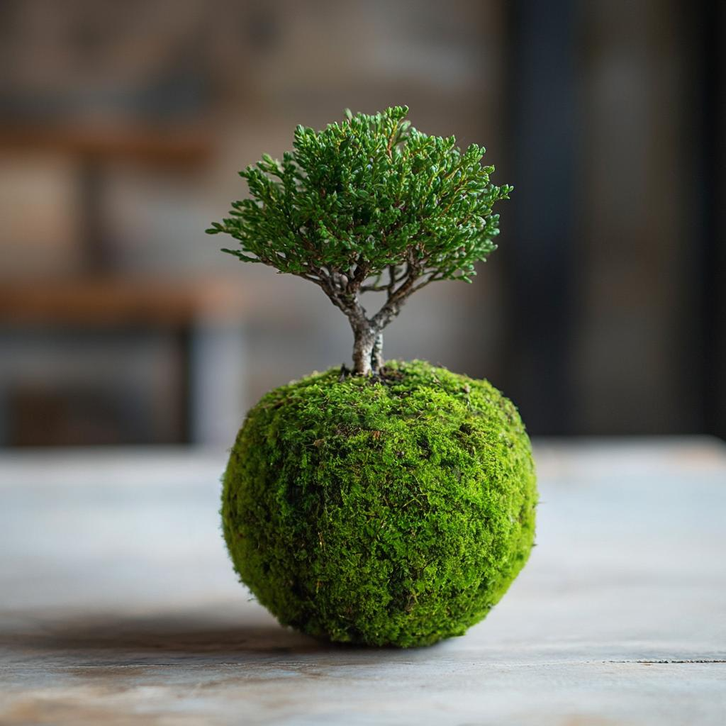Juniper Bonsai Kokedama (Grown Bonsai)