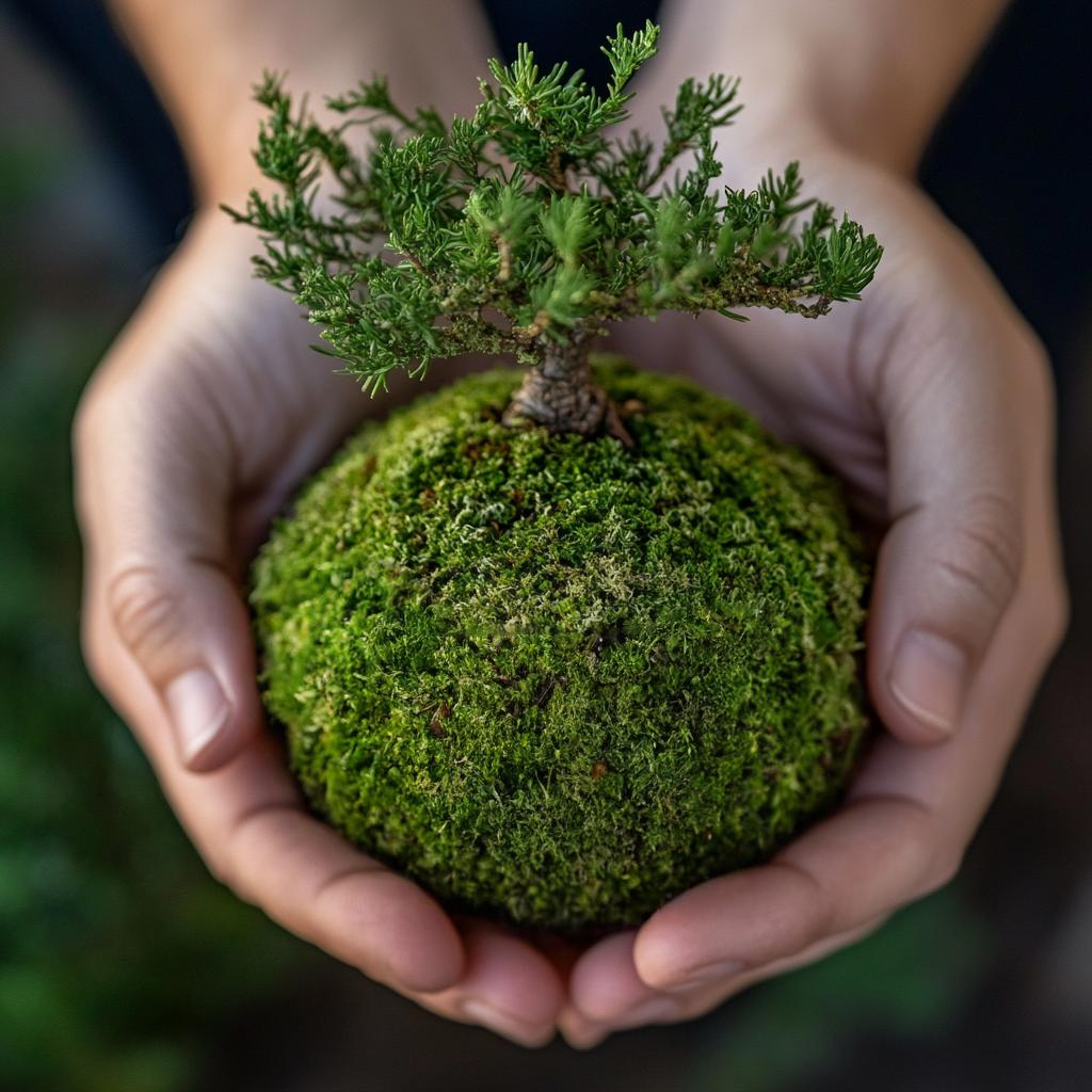 Juniper Bonsai Kokedama (Grown Bonsai)