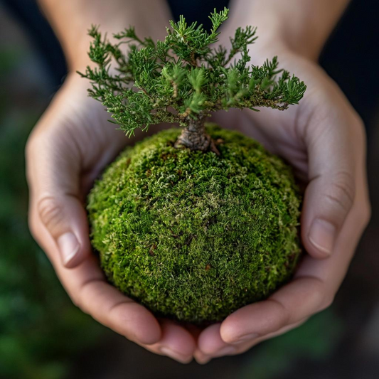 Juniper Bonsai Kokedama (Grown Bonsai)