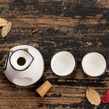 White Ceramic Japanese Sake Set