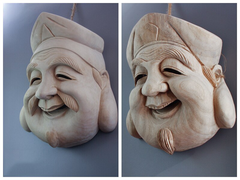 Japanese Traditional Wooden Noh Mask | Spirit of Japan