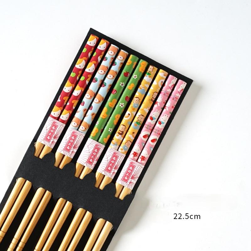 Natural Bamboo Chopsticks 5 Pairs