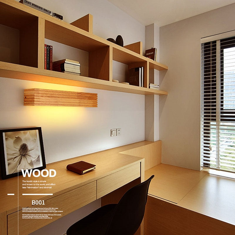Modern Japan Wooden Wall Light