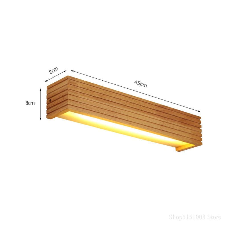 Modern Japan Wooden Wall Light