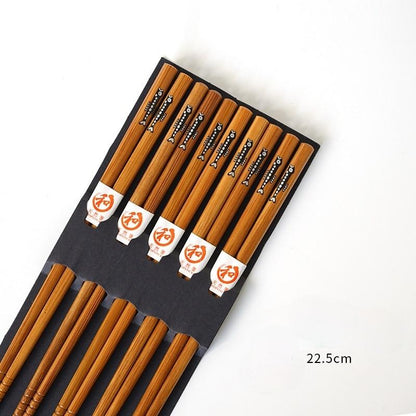 Natural Bamboo Chopsticks 5 Pairs