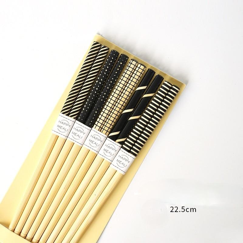 Natural Bamboo Chopsticks 5 Pairs