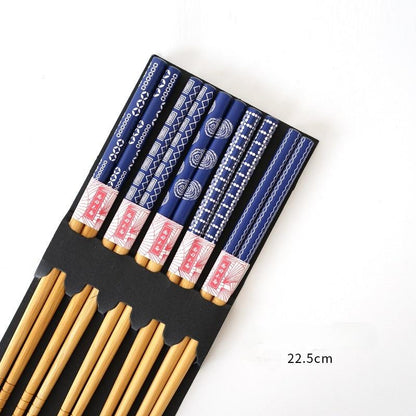 Natural Bamboo Chopsticks 5 Pairs
