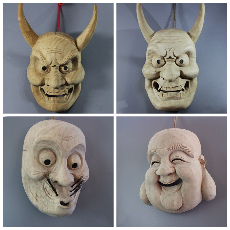 Japanese Traditional Wooden Noh Mask | Spirit of Japan Japanese Traditional Wooden Noh Mask | Spirit of Japan