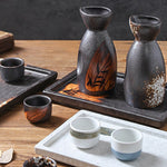 Juego de sake japonés vintage de cerámica 