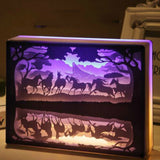 Lámpara de caja de papel Totoro