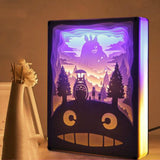 Lámpara de caja de papel Totoro