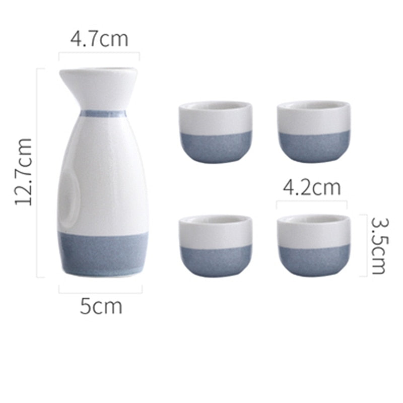 Vintage Japanese Ceramic Sake Set