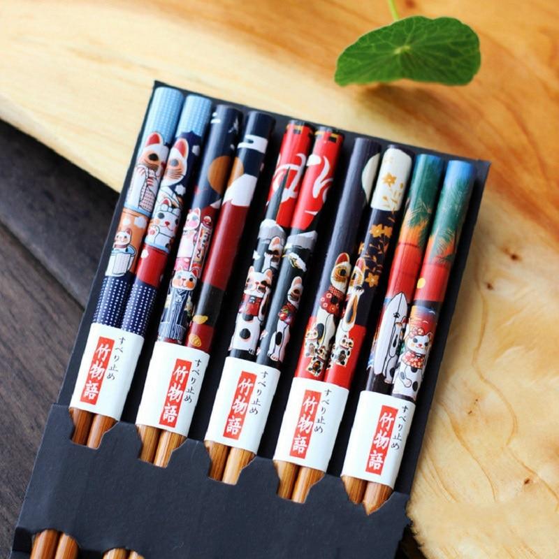 Natural Wood Chopsticks 5 Pairs | Spirit of Japan