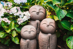 Japanische Jizo-Gartenskulptur