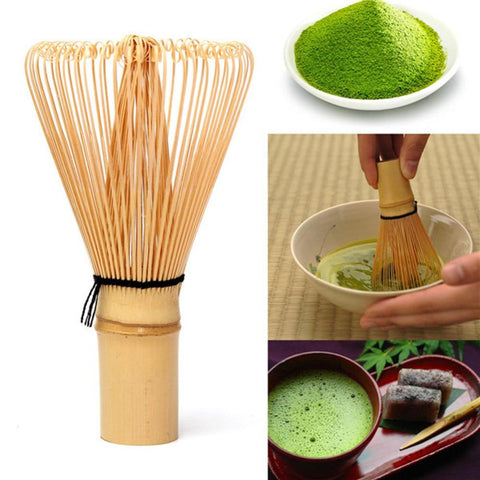 Batidor de té matcha de bambú