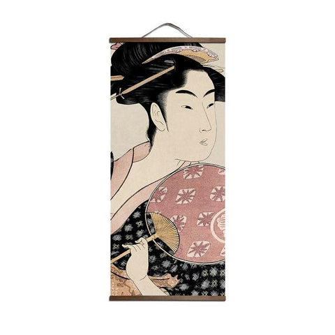 Traditional Ukiyoe Canvas Scroll Art