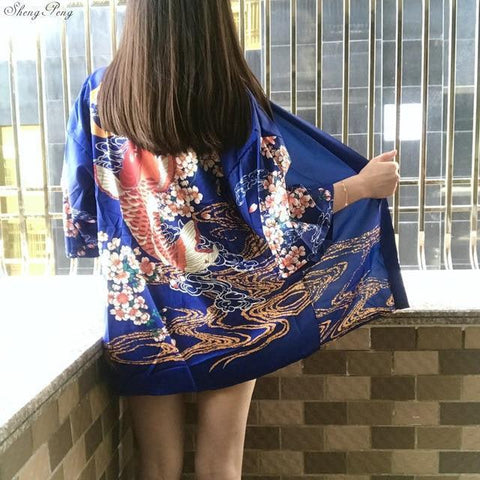 Modern Koi Kimono Top