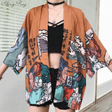 Top tipo kimono estilo artístico