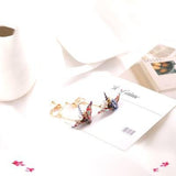 Kawaii Origami Crane Earrings