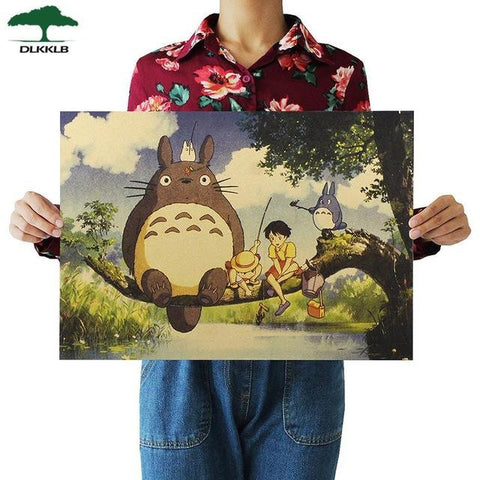 Totoro Ghibli Tree Poster